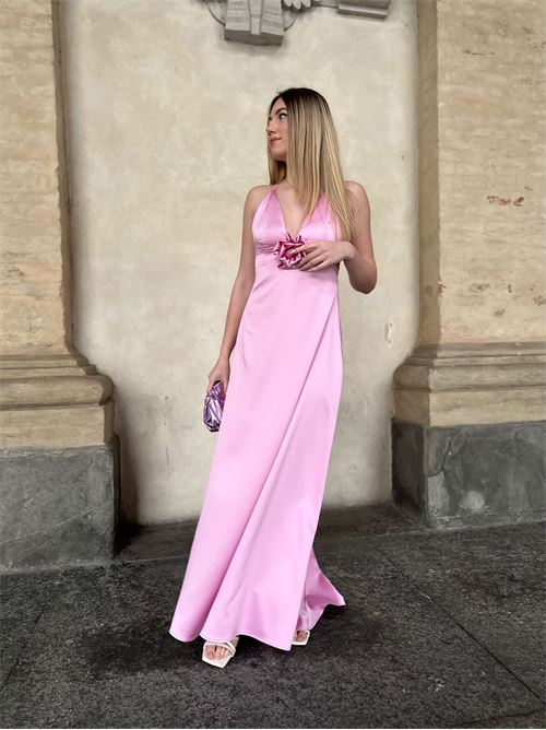 abito lungo con rosa KONTATTO | YM825CANDY PINK